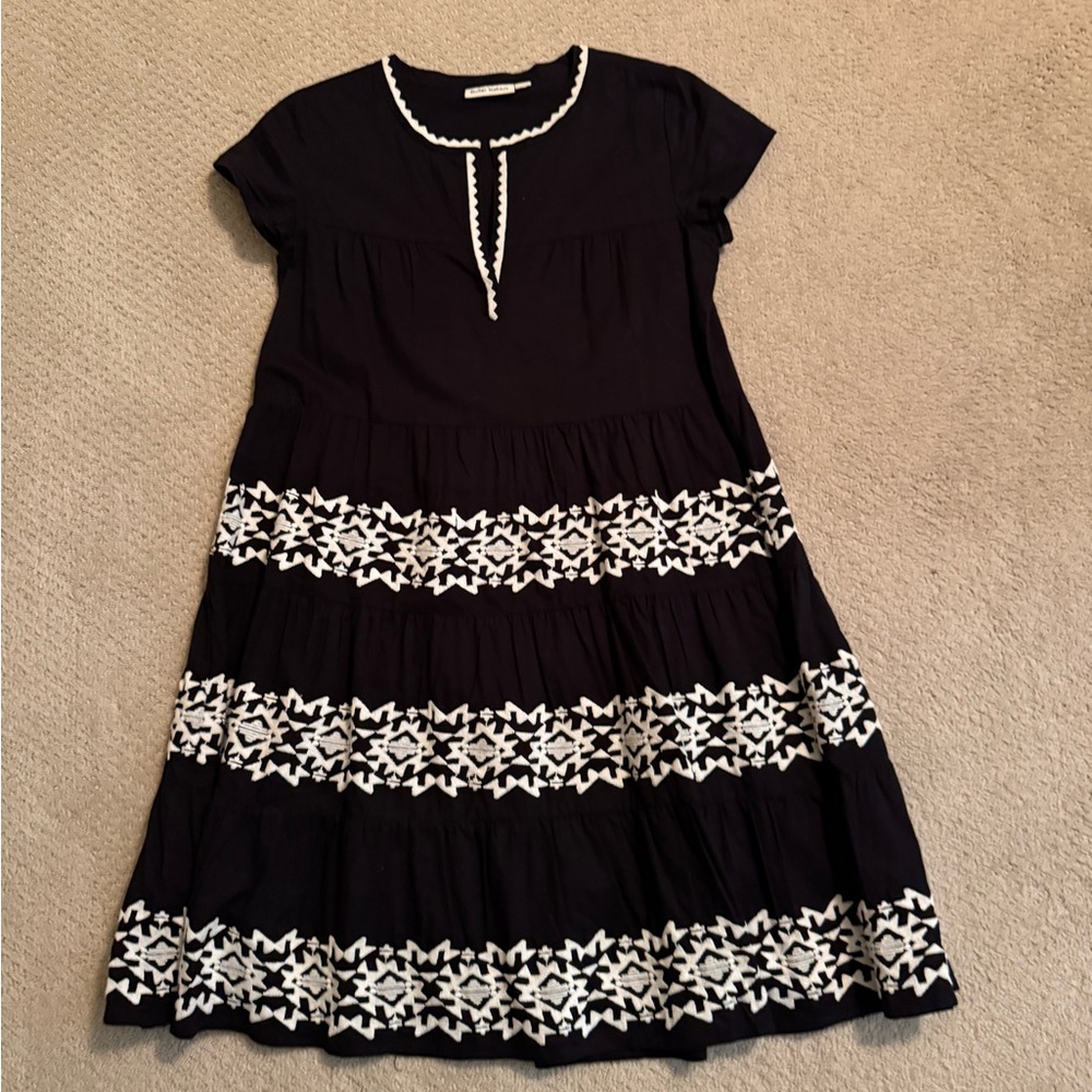Roller Rabbit Black and White Midi Dress